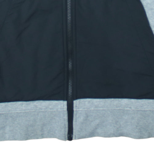 Nike Men's Grey Full Zip Hoodie M Regular Fit Logo Sportswear