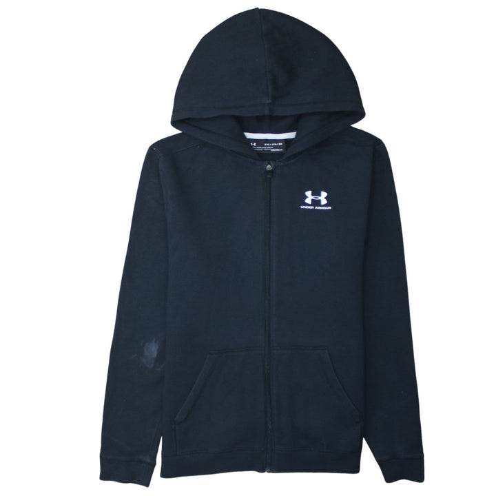 Under Armour Boys Black Full Zip Hoodie Size 13-14 Years ColdGear