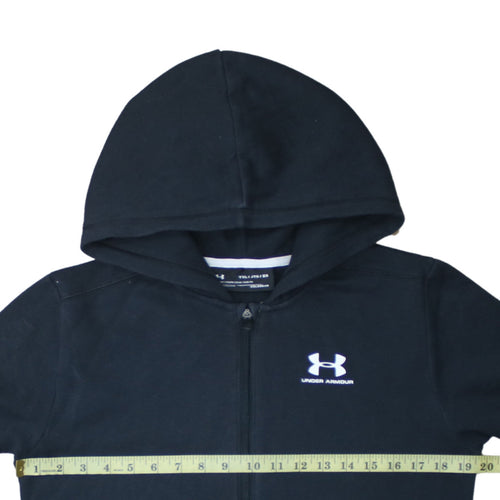 Under Armour Boys Black Full Zip Hoodie Size 13-14 Years ColdGear