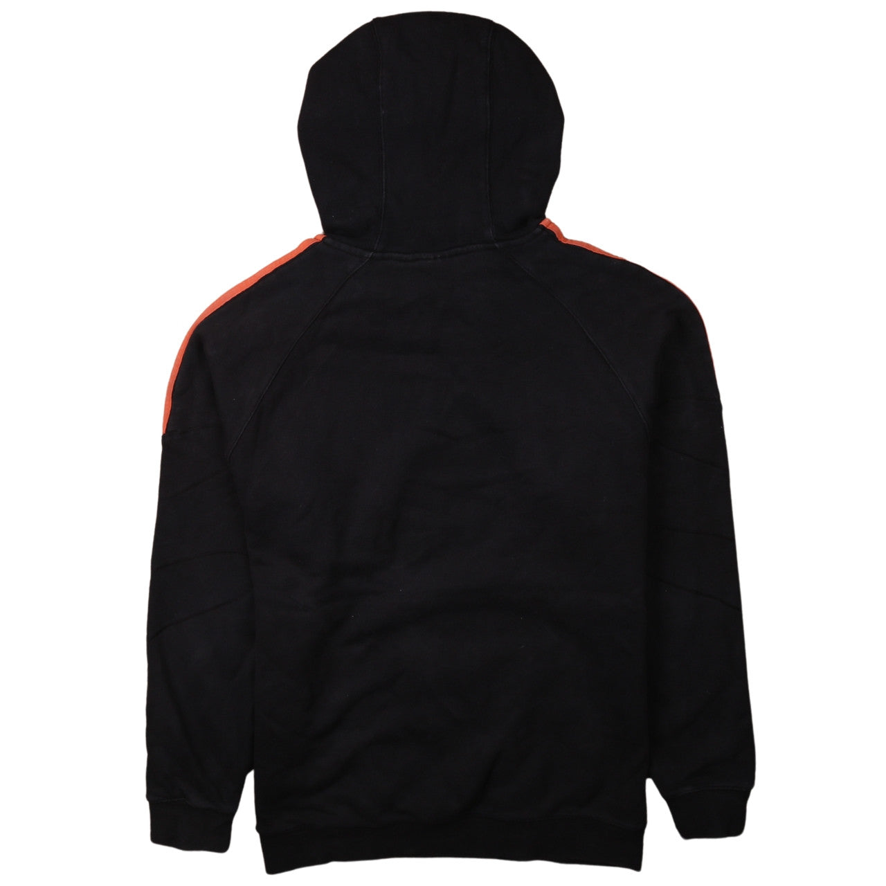 Adidas Womens Black Orange Striped Pullover Hoodie Size M