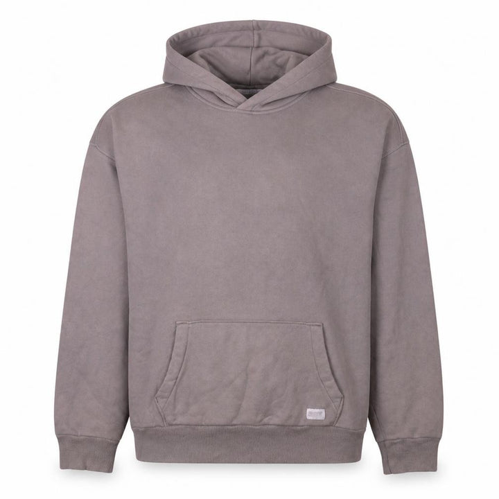 Hollister Men's Beige Oversized Fit Hoodie Large Pullover Fleece