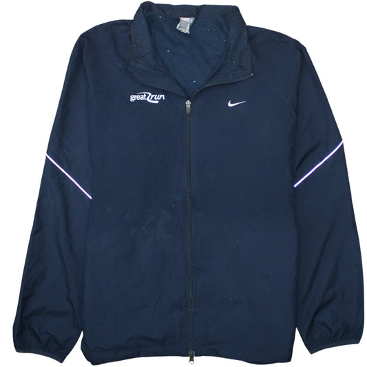Nike Mens Blue XL Great Run Full Zip Track Jacket