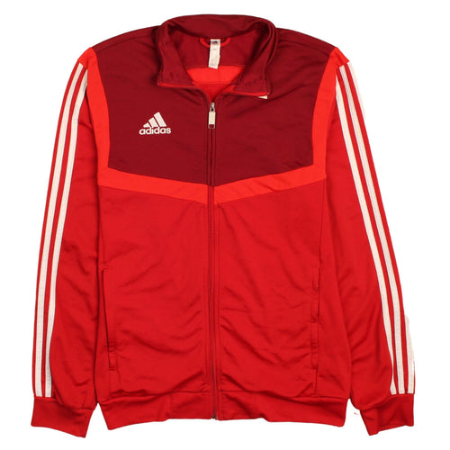 Adidas Men's Red Track Jacket S Full Zip Sportswear Regular Fit