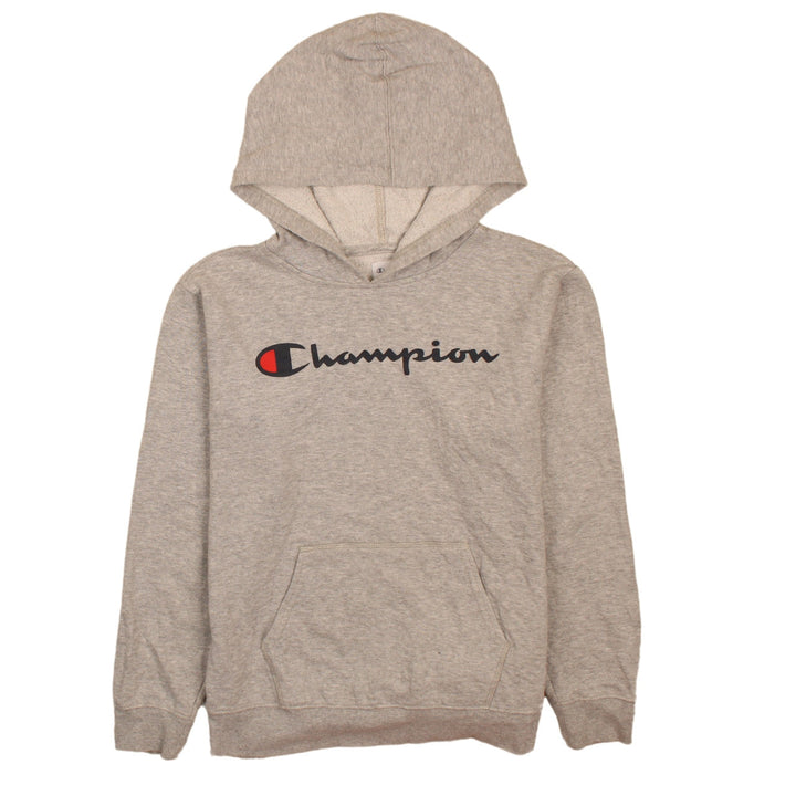 Champion Boys Grey Pullover Hoodie XL (14-16 Years) Logo Fleece Sweatshirt