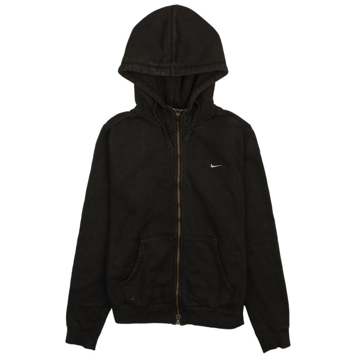 Nike Women Black Full Zip Hoodie Size UK 16/18 L Hooded Sweatshirt