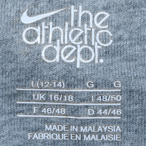 Nike Women Black Full Zip Hoodie Size UK 16/18 L Hooded Sweatshirt