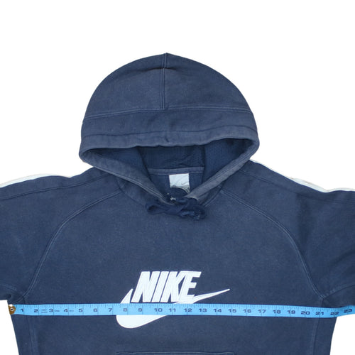 Nike Men's Blue Pullover Hoodie Medium Sports Fleece Sweatshirt