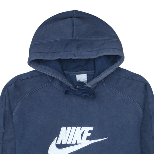 Nike Men's Blue Pullover Hoodie Medium Sports Fleece Sweatshirt