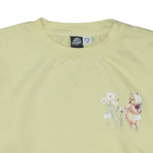 Primark Disney Winnie the Pooh Yellow Cotton Sweatshirt Women S