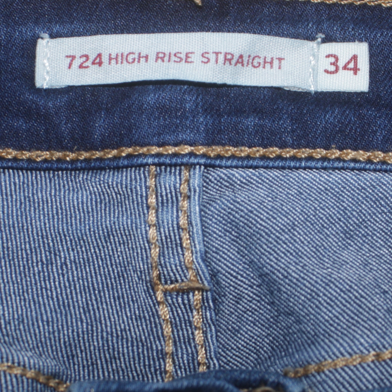 Levi's Women's Blue 724 High Rise Straight Jeans Size 34