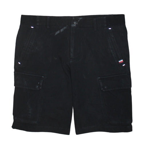 Tommy Hilfiger Men's Black Cargo Shorts Size 34 Regular Cotton Blend
