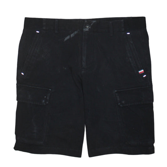 Tommy Hilfiger Men's Black Cargo Shorts Size 34 Regular Cotton Blend