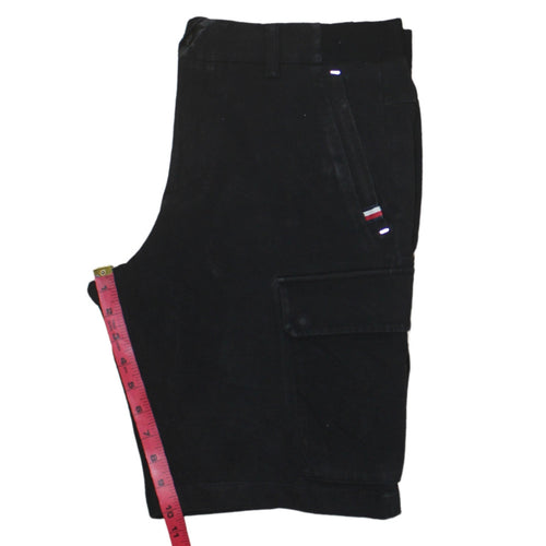 Tommy Hilfiger Men's Black Cargo Shorts Size 34 Regular Cotton Blend