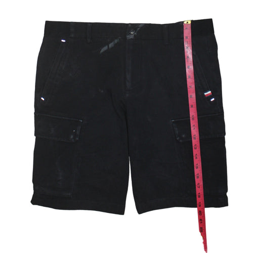 Tommy Hilfiger Men's Black Cargo Shorts Size 34 Regular Cotton Blend