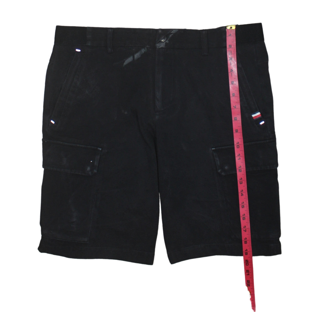 Tommy Hilfiger Men's Black Cargo Shorts Size 34 Regular Cotton Blend