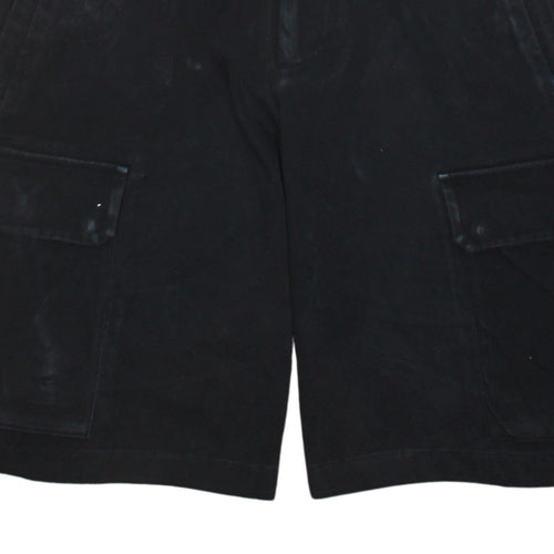 Tommy Hilfiger Men's Black Cargo Shorts Size 34 Regular Cotton Blend