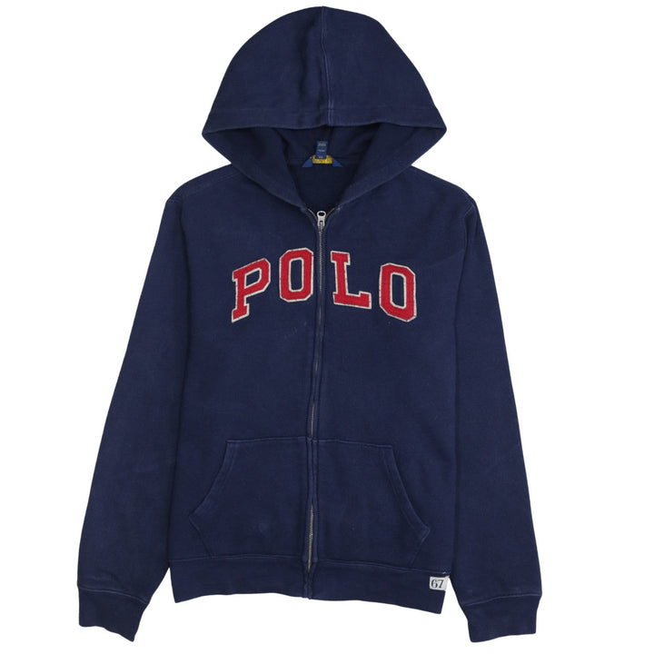 Polo Ralph Lauren Womens Navy Blue Full Zip Hoodie XL Cotton Blend