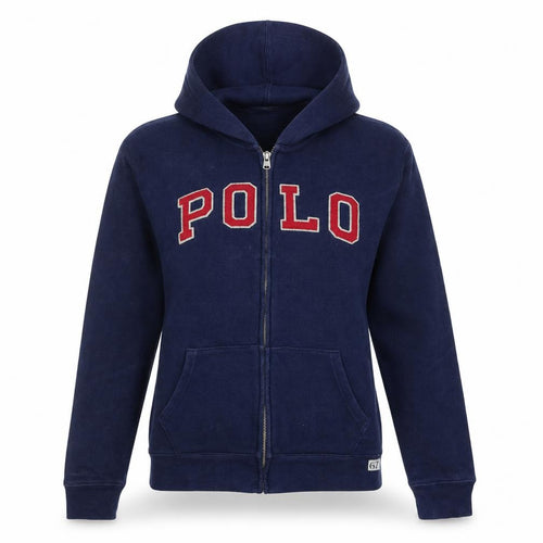 Polo Ralph Lauren Womens Navy Blue Full Zip Hoodie XL Cotton Blend