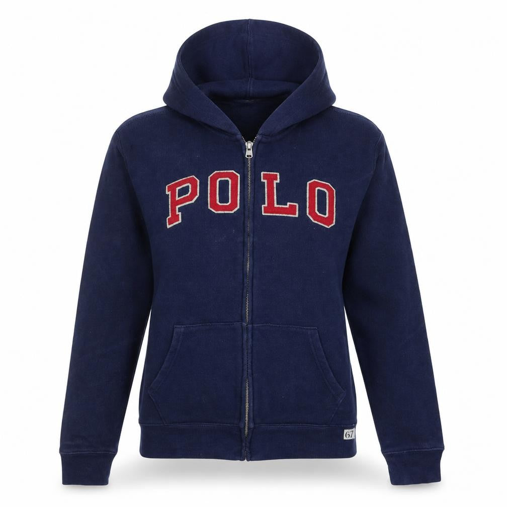Polo Ralph Lauren Womens Navy Blue Full Zip Hoodie XL Cotton Blend