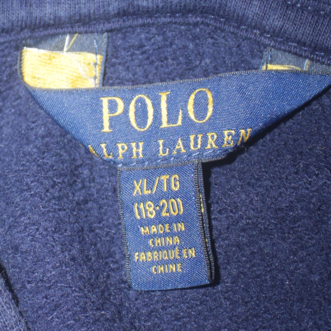 Polo Ralph Lauren Womens Navy Blue Full Zip Hoodie XL Cotton Blend