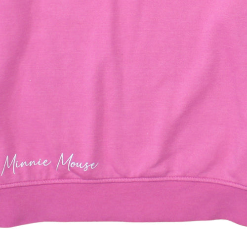 Disney Women’s Pink Minnie Mouse Pullover Sweatshirt Size S