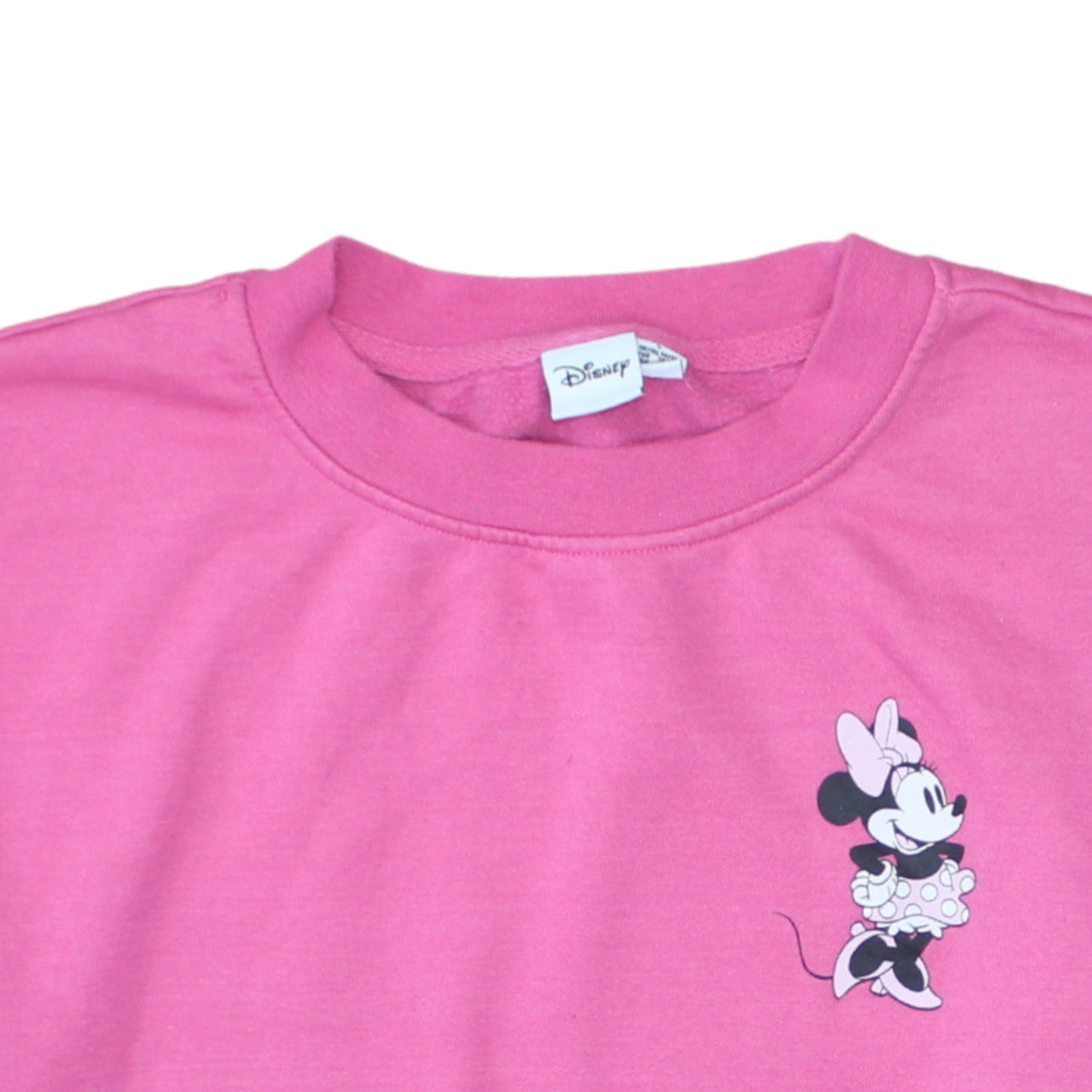 Disney Women’s Pink Minnie Mouse Pullover Sweatshirt Size S