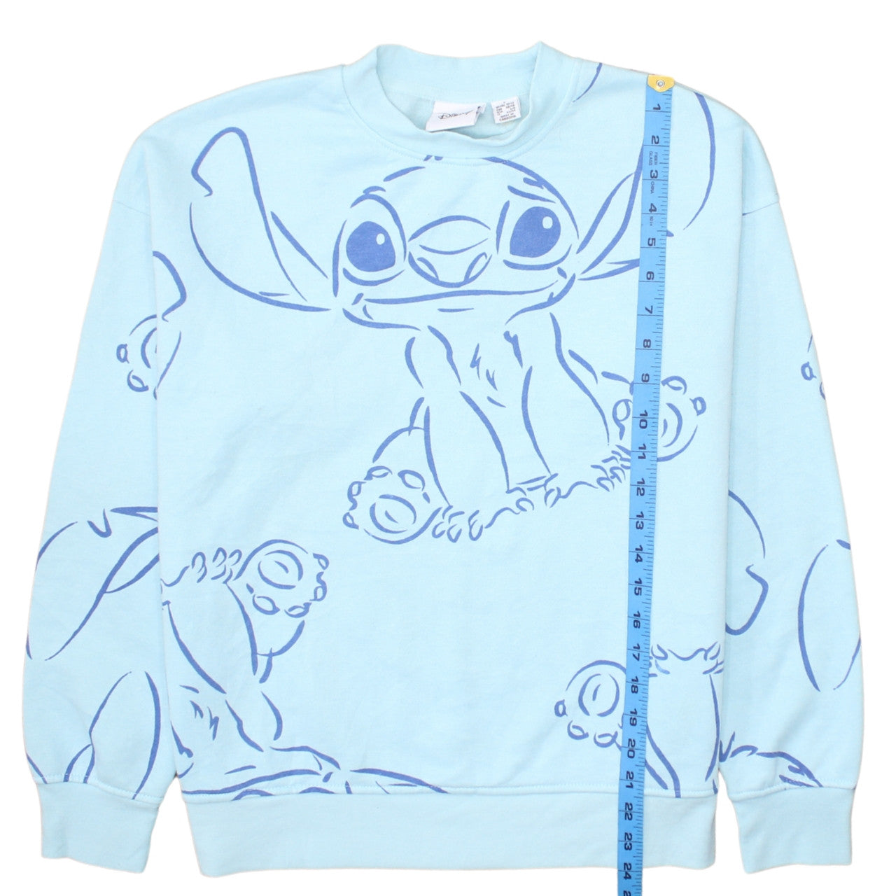 Disney Women Blue Stitch Pullover Sweatshirt Size S