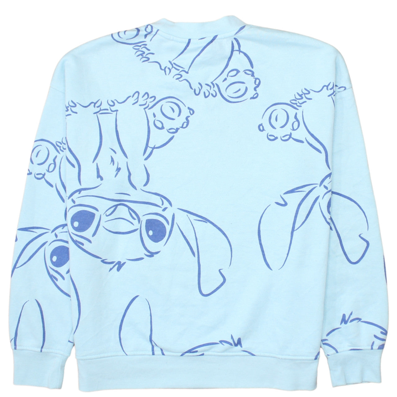 Disney Women Blue Stitch Pullover Sweatshirt Size S