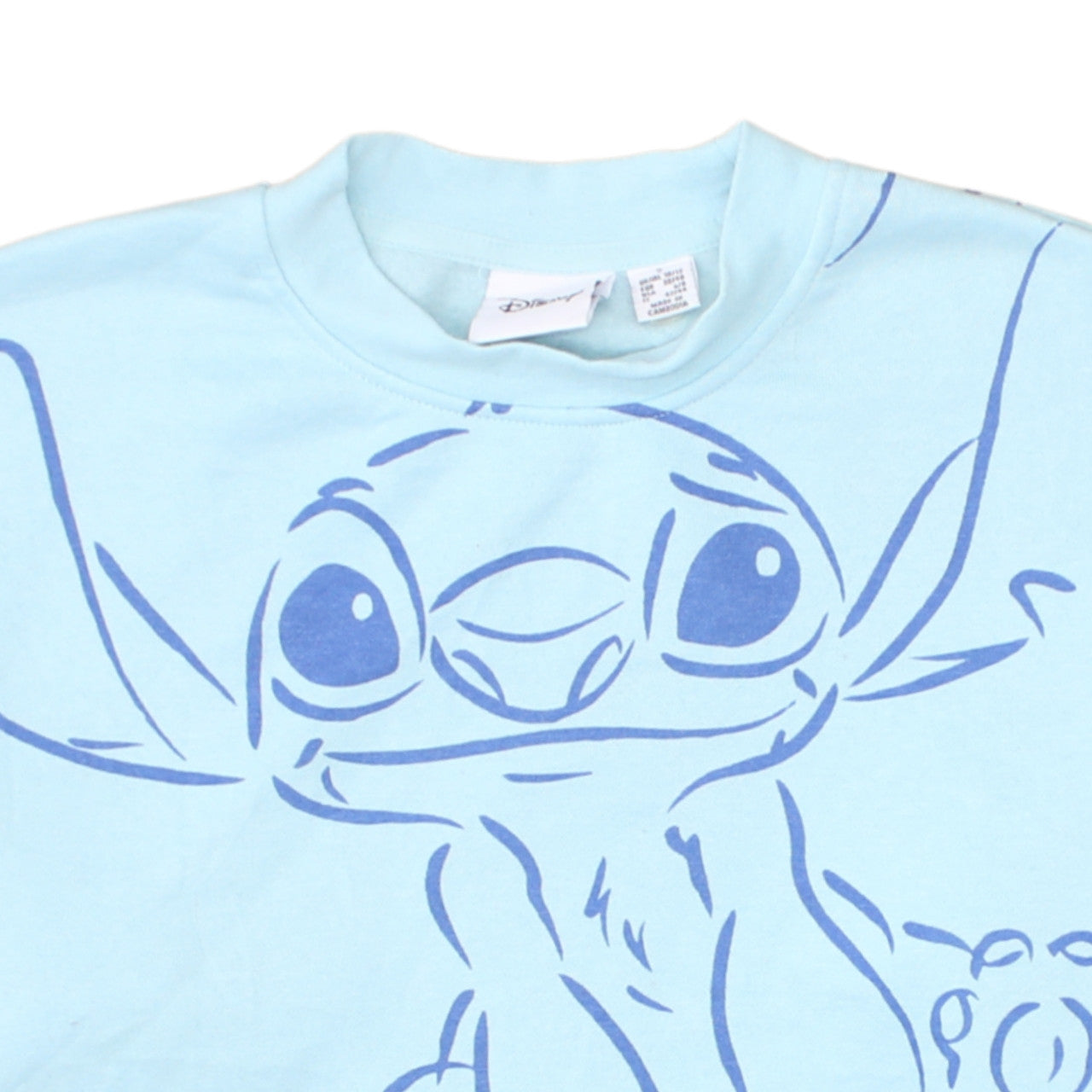 Disney Women Blue Stitch Pullover Sweatshirt Size S