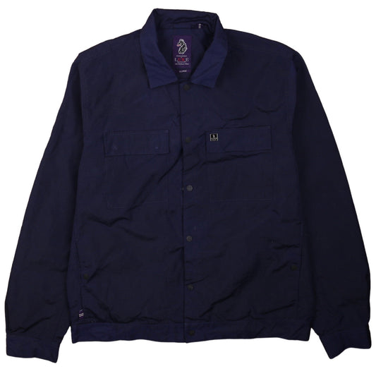 Luke Men's Blue XL Cotton Casual Button Jacket