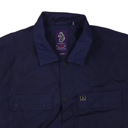 Luke Men's Blue XL Cotton Casual Button Jacket