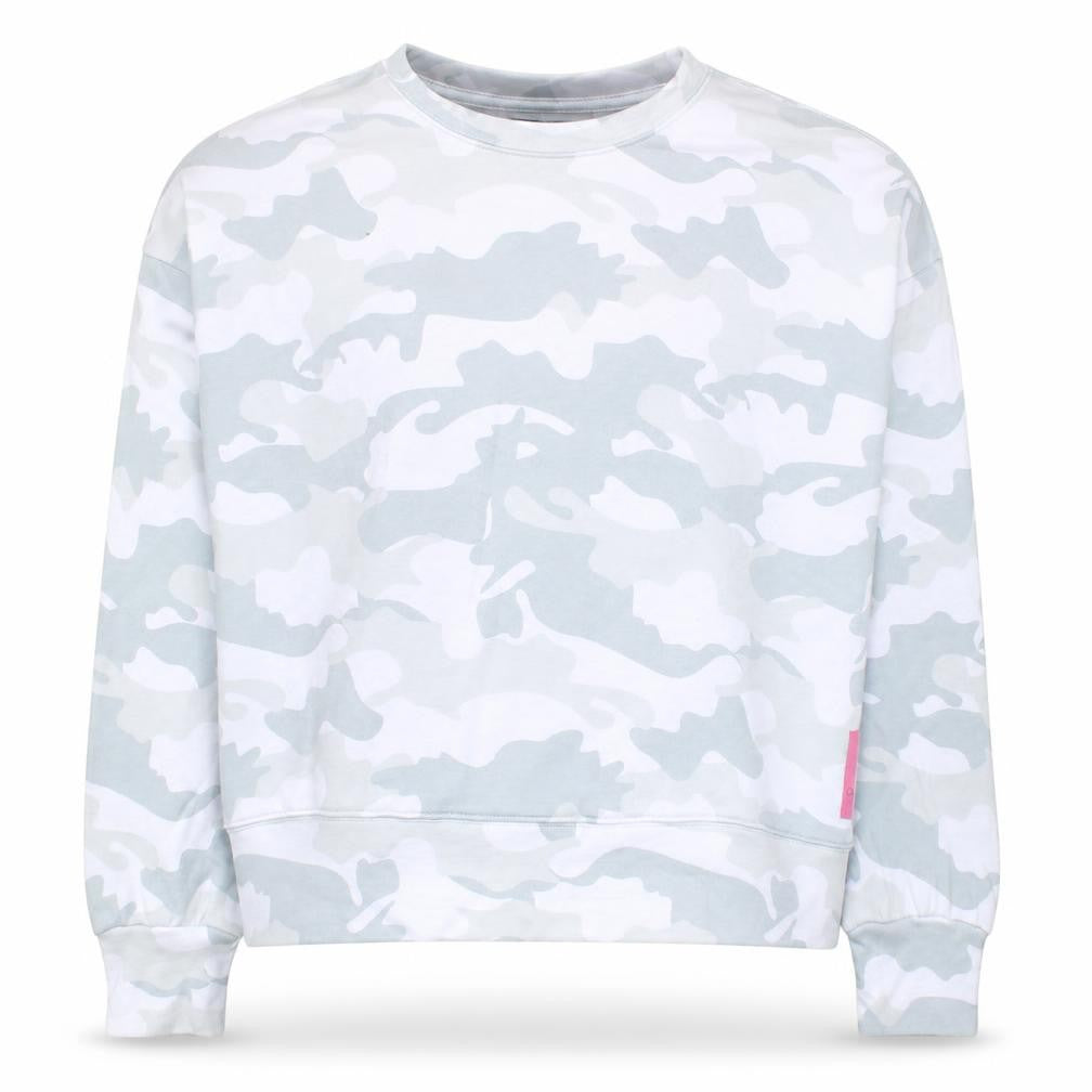 Calvin Klein Performance Women's Grey Camo Pullover Sweatshirt L