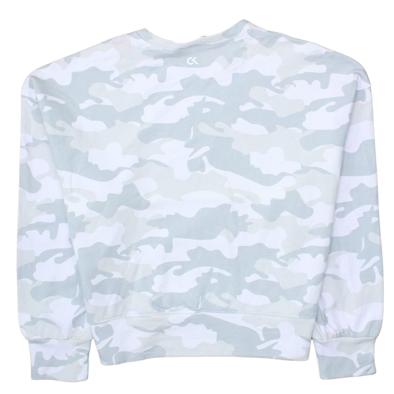 Calvin Klein Performance Women's Grey Camo Pullover Sweatshirt L