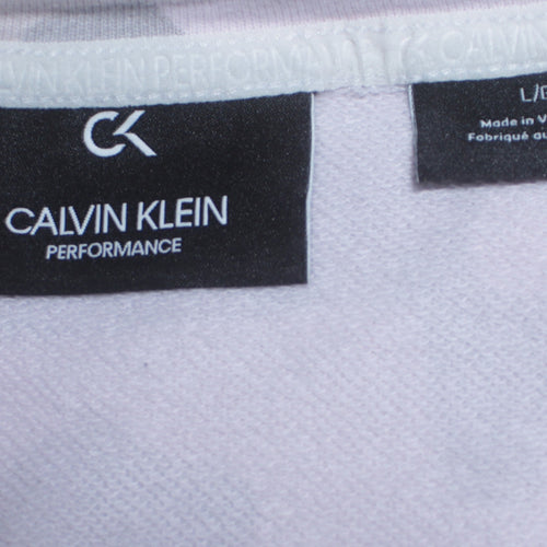 Calvin Klein Performance Women's Grey Camo Pullover Sweatshirt L