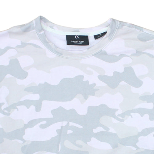 Calvin Klein Performance Women's Grey Camo Pullover Sweatshirt L