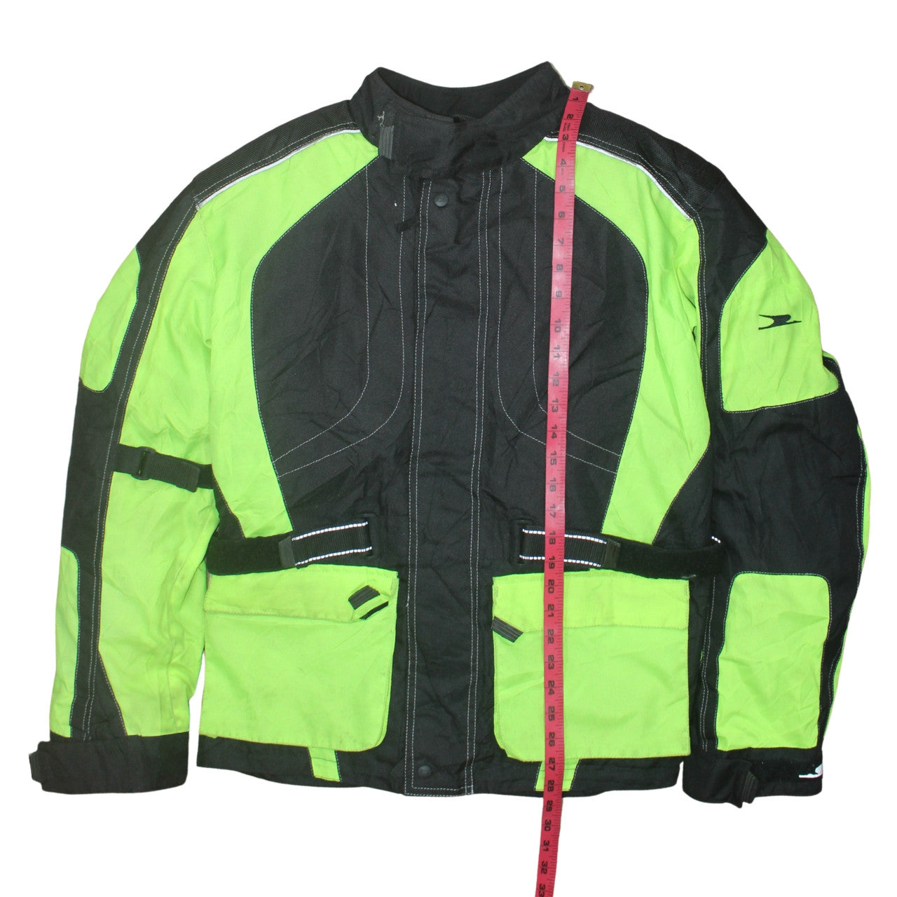 Fasthouse Men's 3XL Green Black Motorcycle Jacket Reflective Waterproof