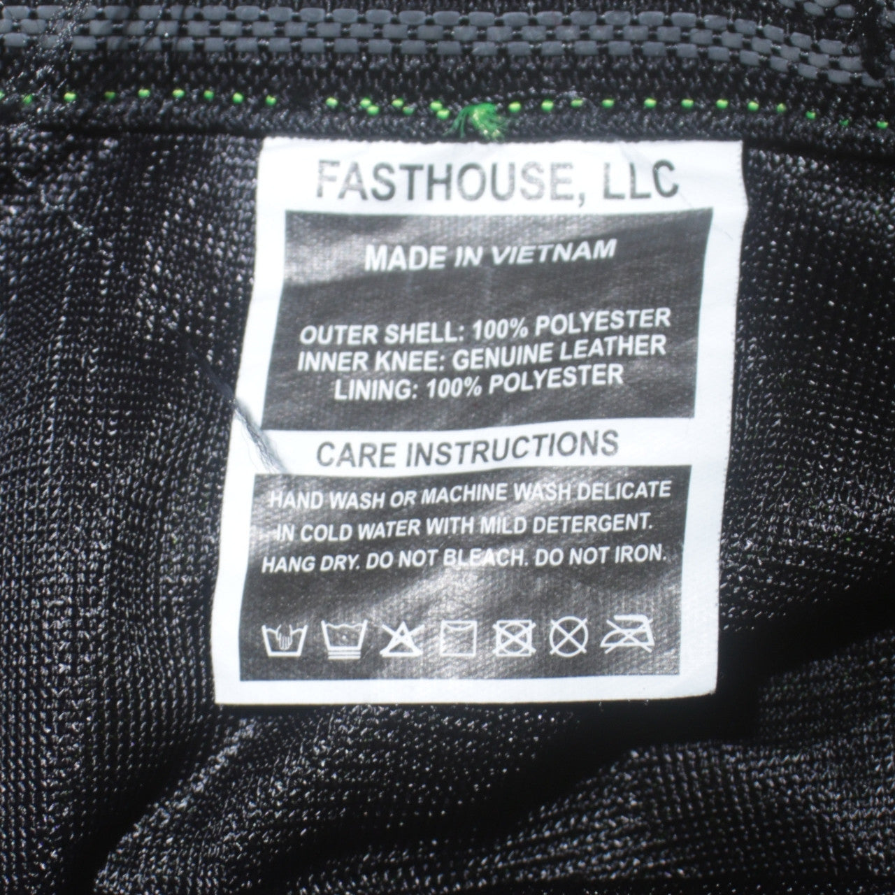 Fasthouse Men's 3XL Green Black Motorcycle Jacket Reflective Waterproof