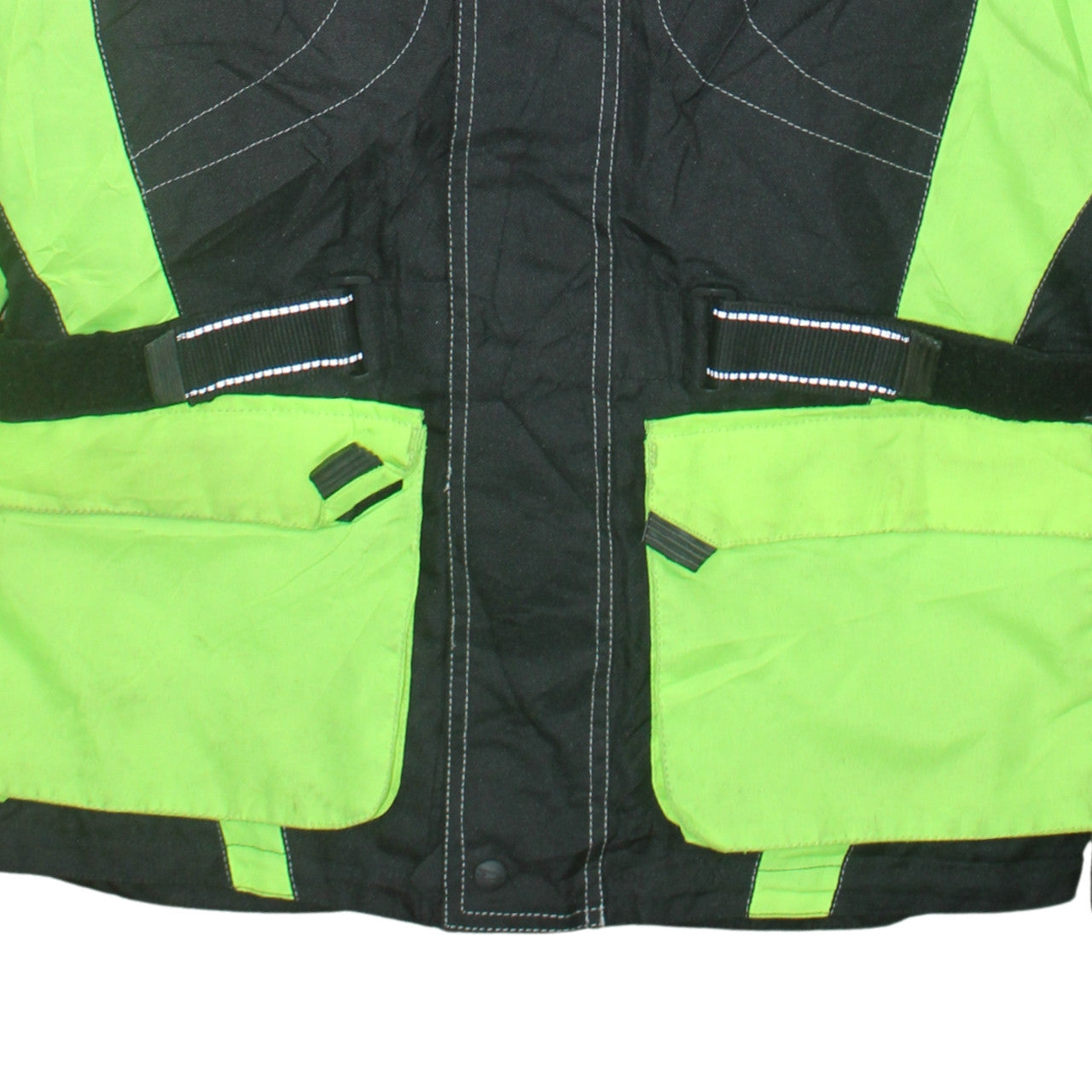 Fasthouse Men's 3XL Green Black Motorcycle Jacket Reflective Waterproof