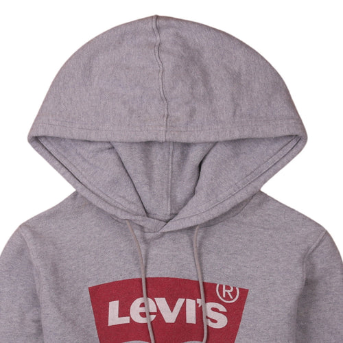 Levi's Men's Grey XS Pullover Hoodie with Logo Front