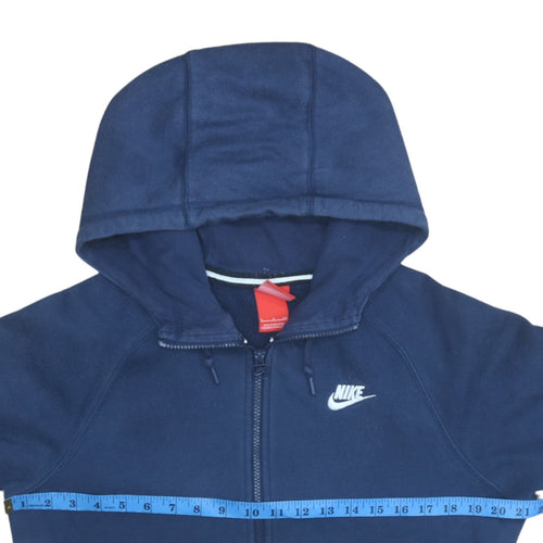 Nike Men's Blue Full Zip Hoodie Size S Fleece Sweatshirt