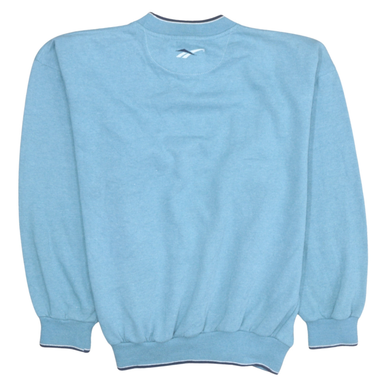 Reebok Womens Blue Logo Pullover Sweatshirt M Regular Cotton Blend
