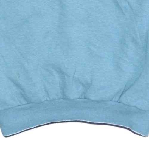 Reebok Womens Blue Logo Pullover Sweatshirt M Regular Cotton Blend