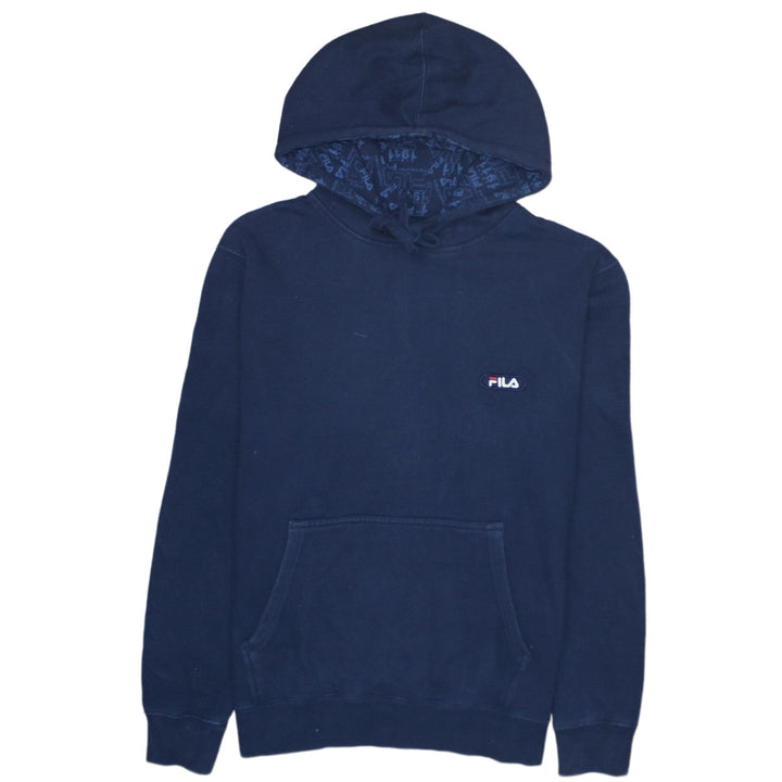 Fila Mens Blue Pullover Hoodie S Regular Fit Logo Sportswear