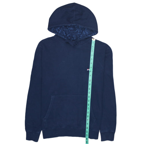 Fila Mens Blue Pullover Hoodie S Regular Fit Logo Sportswear