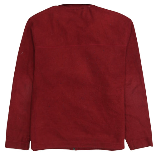 Timberland Weathergear Men Red Fleece Full Zip Jacket Size L