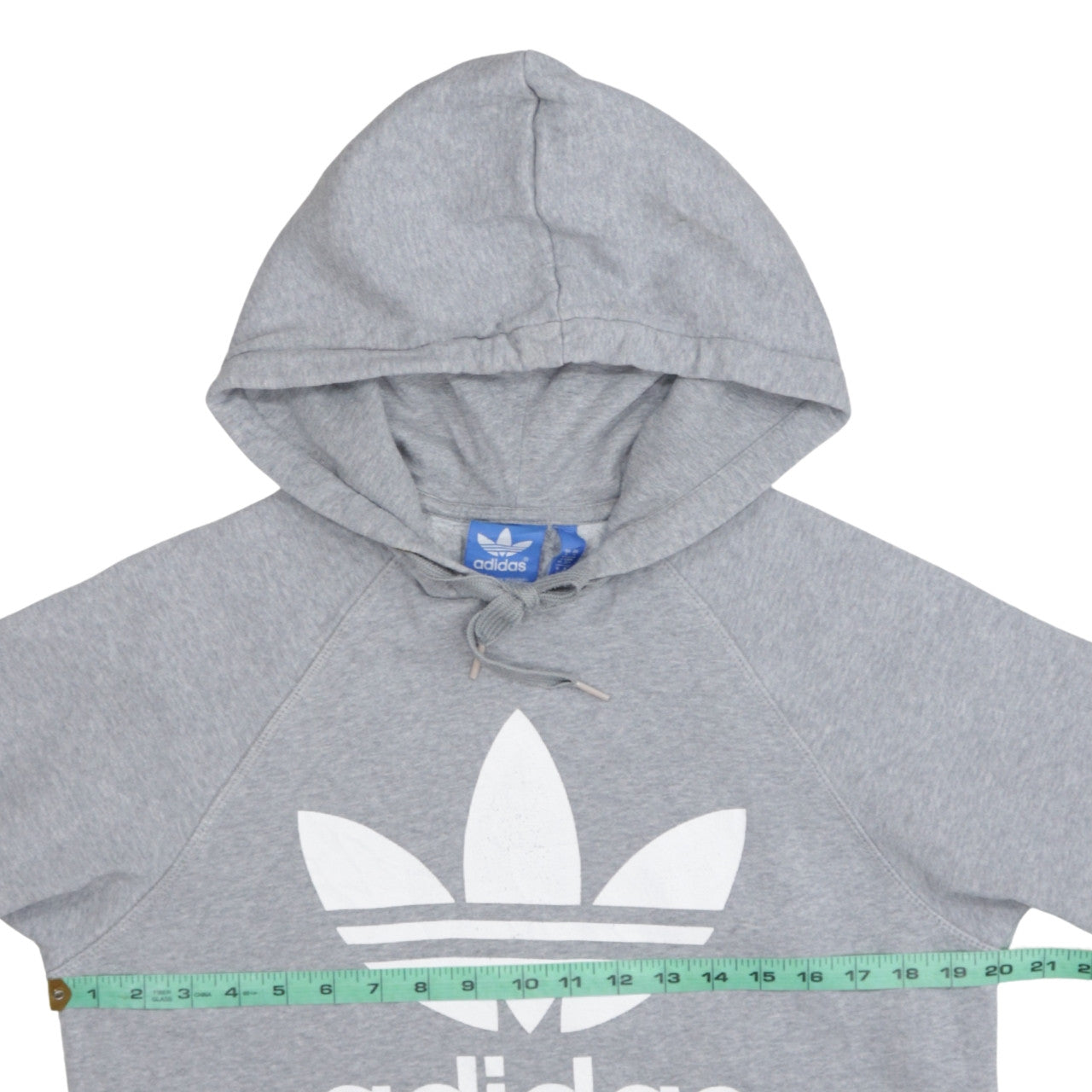 Adidas Men's Grey Pullover Hoodie Small Logo Fleece Sweatshirt