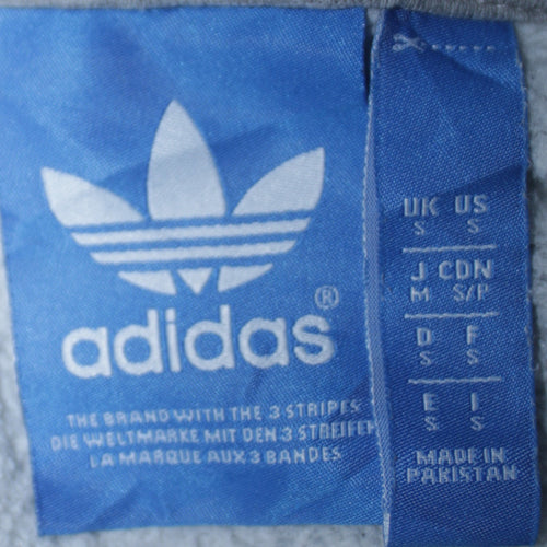 Adidas Men's Grey Pullover Hoodie Small Logo Fleece Sweatshirt