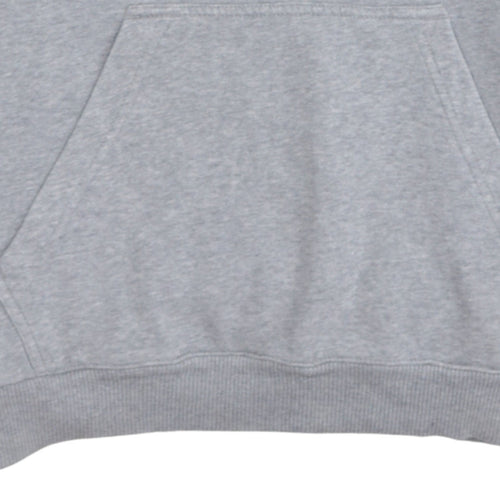 Adidas Men's Grey Pullover Hoodie Small Logo Fleece Sweatshirt