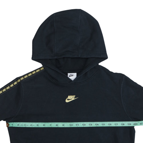 Nike Unisex Kids Black XL Pullover Hoodie with Logo Trim