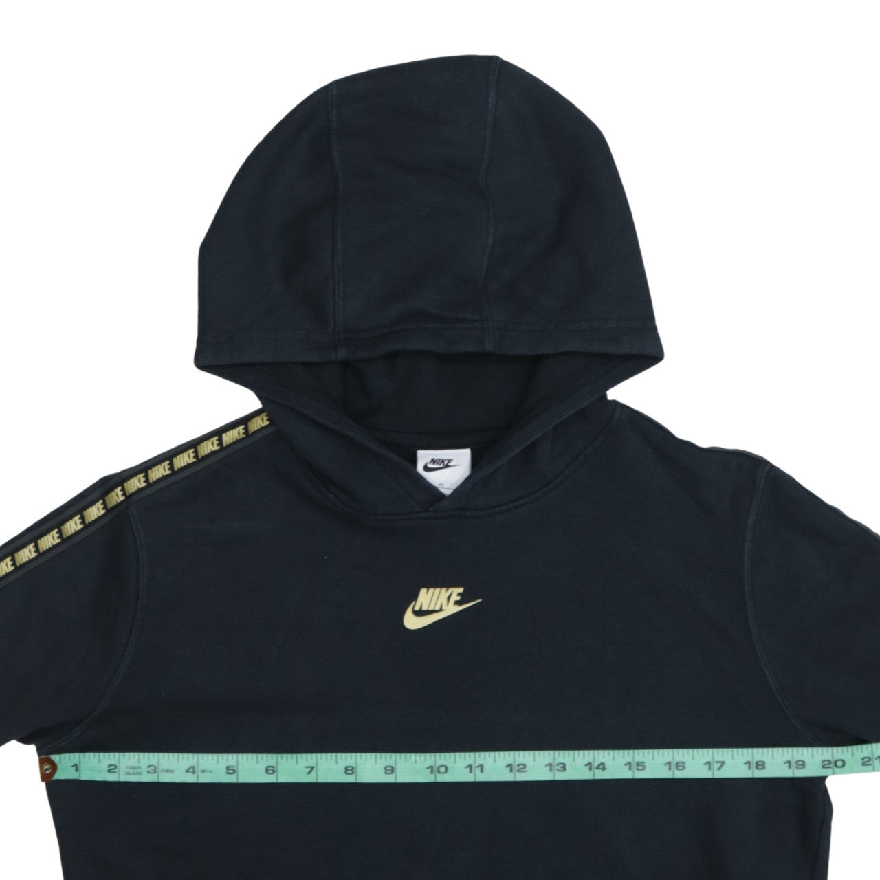 Nike Unisex Kids Black XL Pullover Hoodie with Logo Trim
